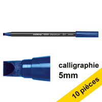 Offre : 10x Edding 1255 feutre calligraphie (5 mm) - bleu acier