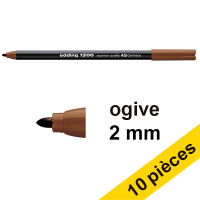 Offre : 10x Edding 1300 feutre de coloriage (2 mm - ogive) - sépia
