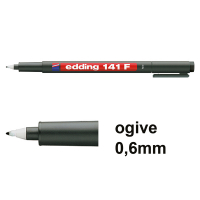 Offre : 10x Edding 141F marqueur pour rétroprojecteur (0,6 mm ogive) - noir