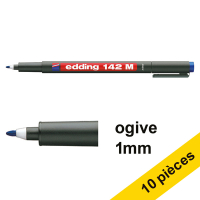 Offre : 10x Edding 142M marqueur permanent (1 mm ogive) - bleu