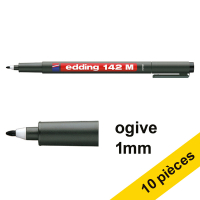 Offre : 10x Edding 142M marqueur permanent (1 mm ogive) - noir