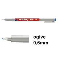 Offre : 10x Edding 151F marqueur non permanent (0,6 mm ogive) - bleu
