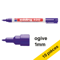 Offre : 10x Edding 400 marqueur permanent (1 mm ogive) - violet