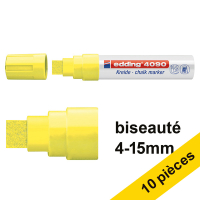 Offre : 10x Edding 4090 marqueur craie liquide (4 - 15 mm) - jaune fluo