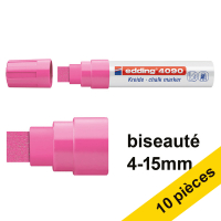 Offre : 10x Edding 4090 marqueur craie liquide (4 - 15 mm) - rose fluo