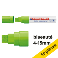 Offre : 10x Edding 4090 marqueur craie liquide (4 - 15 mm) - vert clair