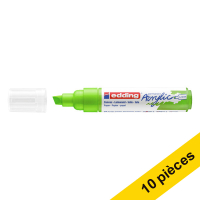 Offre : 10x Edding 5000 marqueur acrylique (5 - 10 mm biseautée) - jaune-vert