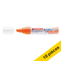 Offre : 10x Edding 5000 marqueur acrylique (5 - 10 mm biseautée) - orange fluo
