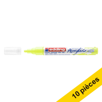 Offre : 10x Edding 5100 marqueur acrylique (2 - 3 mm ogive) - jaune fluorescent