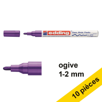 Offre : 10x Edding 751 marqueur peinture à encre laquée (1 - 2 mm ogive) - violet
