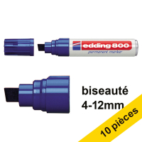 Offre : 10x Edding 800 marqueur permanent (4 - 12 mm) - bleu
