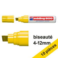Offre : 10x Edding 800 marqueur permanent (4 - 12 mm) - jaune