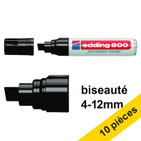 Offre : 10x Edding 800 marqueur permanent (4 - 12 mm) - noir