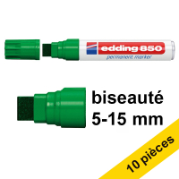 Offre : 10x Edding 850 marqueur permanent (5 - 15 mm pointe biseautée) - vert