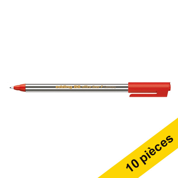 Edding Offre : 10x Edding 88 feutre fin - rouge  239928 - 1