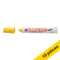 Offre : 10x Edding 950 marqueur spécial industrie (10 mm ogive) - jaune