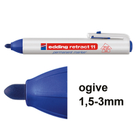 Offre : 10x Edding Retract 11 marqueur permanent (1,5 - 3 mm ogive) - bleu
