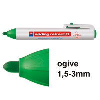 Offre : 10x Edding Retract 11 marqueur permanent (1,5 - 3 mm ogive) - vert