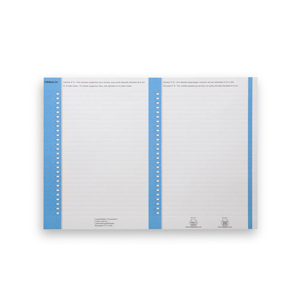 Elba bandes d'étiquettes pour dossier suspendu type 9 (10 feuilles) - bleu  Elba