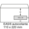 Enveloppe 110 x 220 mm - EA5/6 fenêtre à droite patte autocollante (25 pièces) - blanc RD-202535-25 209389 - 1