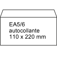 Enveloppe 110 x 220 mm - EA5/6 patte autocollante (25 pièces) - blanc 201520-25 209004