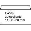 Enveloppe 110 x 220 mm - EA5/6 patte autocollante (25 pièces) - blanc
