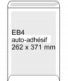 Enveloppe dos carton 262 x 371 mm - EB4 autoadhésive (10 pièces) - blanc