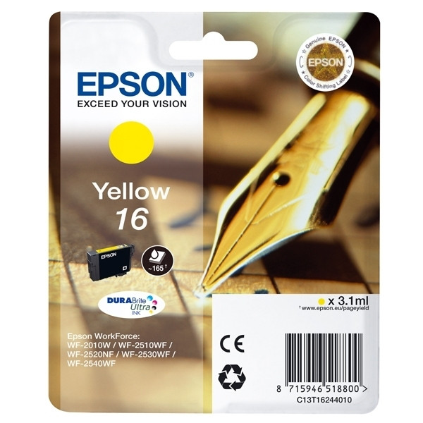 Epson 16XL (T1634) cartouche d'encre haute capacité (d'origine) - jaune C13T16344010 C13T16344012 026536 - 1