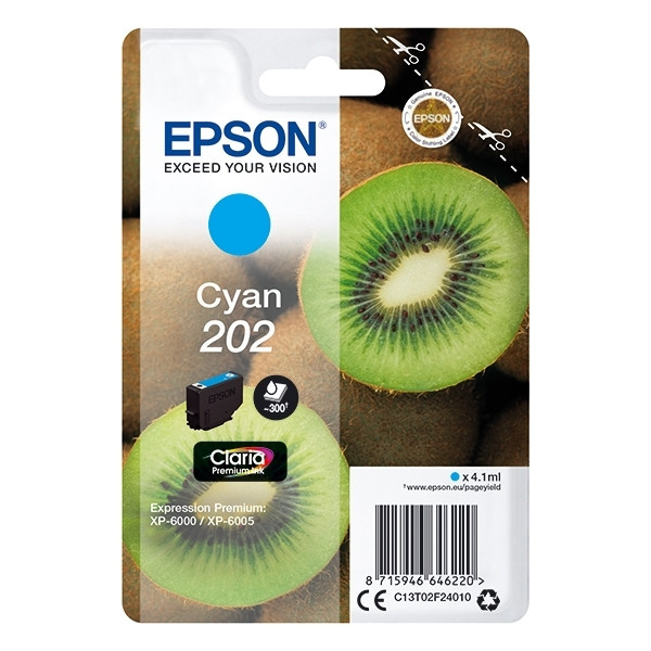 Epson 202 cartouche d'encre (d'origine) - cyan C13T02F24010 027130 - 1