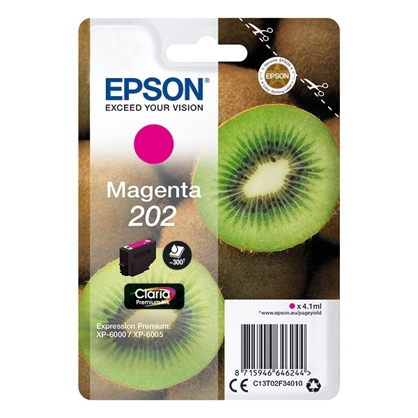 Epson 202 cartouche d'encre (d'origine) - magenta C13T02F34010 027132 - 1