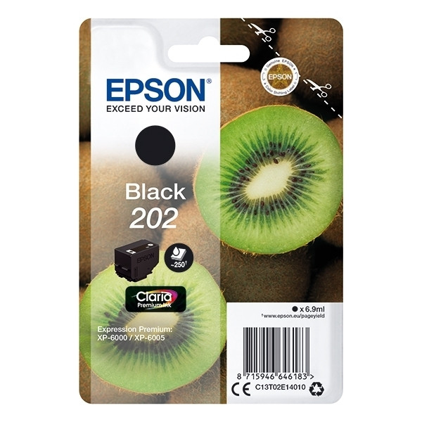 Epson 202 cartouche d'encre noire (d'origine) C13T02E14010 902970 - 1