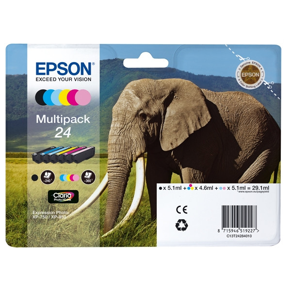 Epson 24 (T2428) multipack 6 couleurs (d'origine) C13T24284010 C13T24284011 026588 - 1