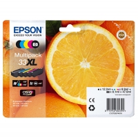 Epson 33XL (T3357) multipack 5 couleurs haute capacité (d'origine) C13T33574010 026870