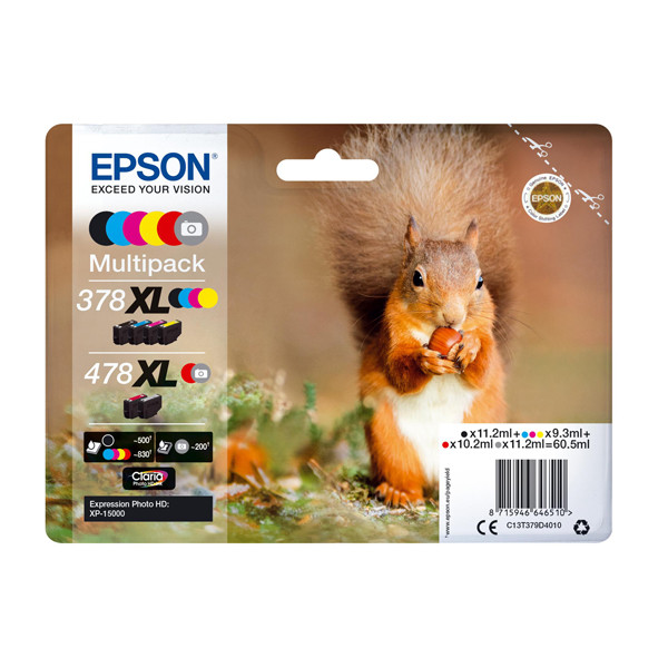 Epson 378XL/478XL multipack (d'origine) C13T379D4010 652024 - 1