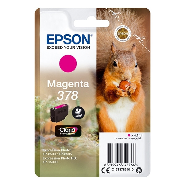 Epson 378 cartouche d'encre magenta (d'origine) C13T37834010 903200 - 1