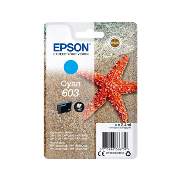 Epson 603 cartouche d'encre (d'origine) - cyan C13T03U24010 C13T03U24020 020670 - 1