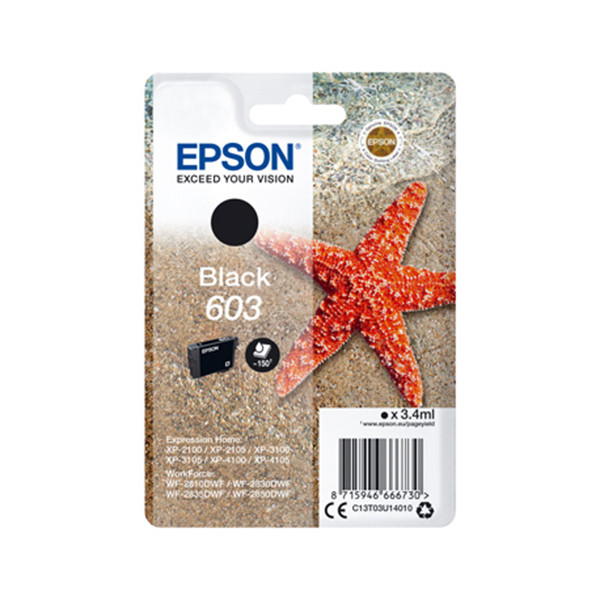 Epson 603 cartouche d'encre (d'origine) - noir C13T03U14010 C13T03U14020 020668 - 1