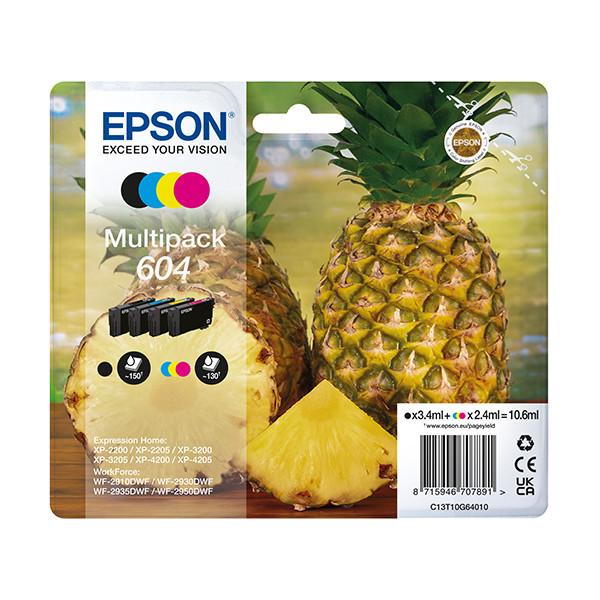 Epson 604 multipack (d'origine) C13T10G64010 C13T10G64020 C13T10G64510 652068 - 1