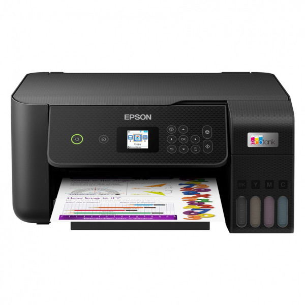 EcoTank ET-2821 EcoTank série Modèle d'imprimante Epson Cartouches d'encre  Epson offre : série 104 noir + 3 couleurs (marque 123encre)
