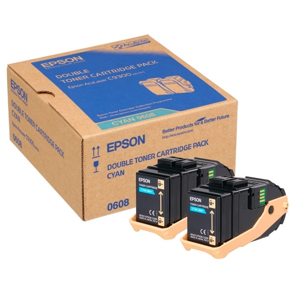 Epson S050608 pack toner cyan (d'origine) C13S050608 028302 - 1