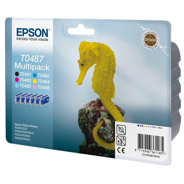 Epson T0487 multipack (d'origine) C13T04874010 850000 - 1