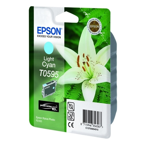 Epson T0595 cartouche d'encre cyan clair (d'origine) C13T05954010 022970 - 1