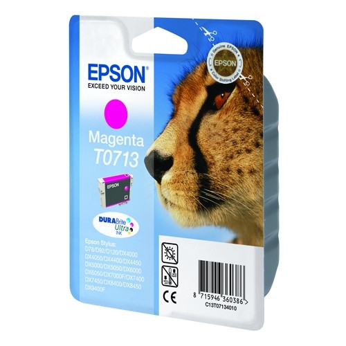 Epson T0713 cartouche d'encre magenta (d'origine) C13T07134011 C13T07134012 023055 - 1