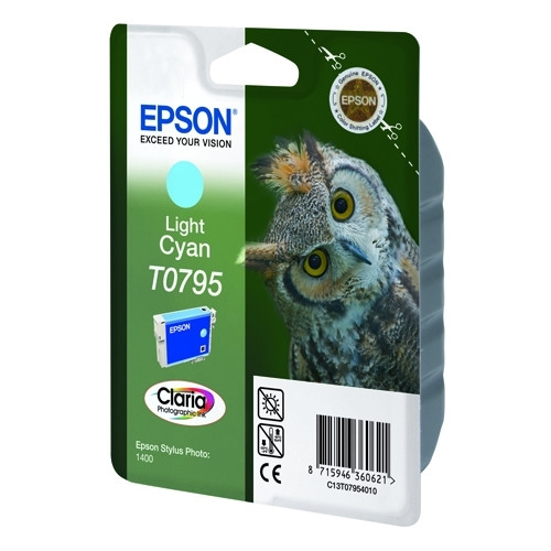 Epson T0795 cartouche d'encre cyan clair (d'origine) C13T07954010 902629 - 1