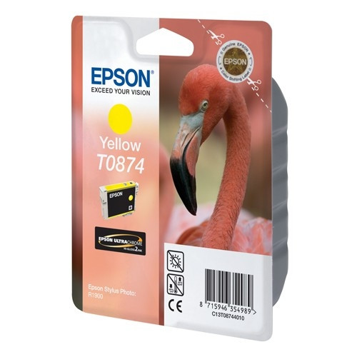 Epson T0874 cartouche d'encre (d'origine) - jaune C13T08744010 023308 - 1