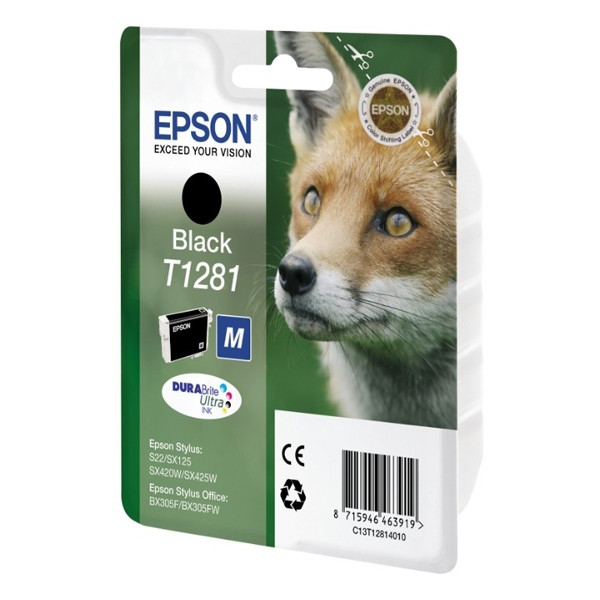 Epson T1281 cartouche d'encre noire (d'origine) C13T12814011 C13T12814012 026272 - 1