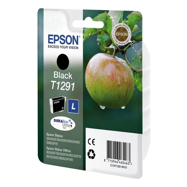 Epson T1291 cartouche d'encre noire haute capacité (d'origine) C13T12914011 C13T12914012 026287 - 1