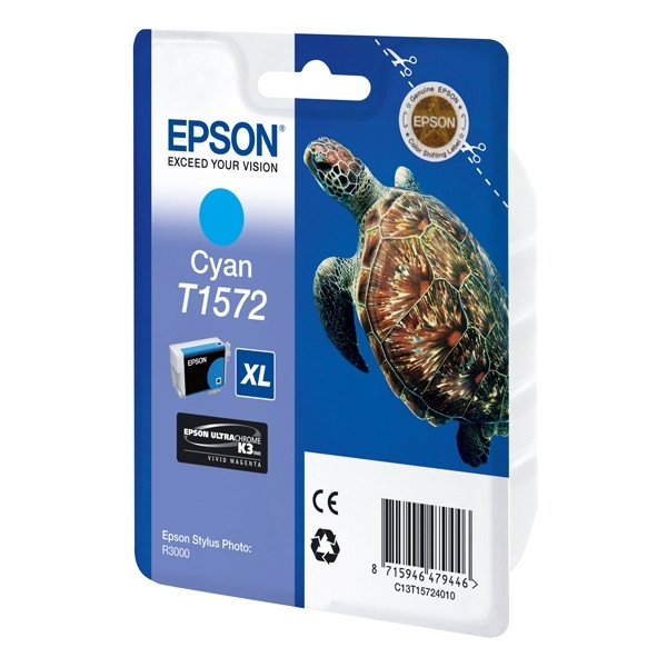 Epson T1572 cartouche d'encre cyan (d'origine) C13T15724010 026356 - 1