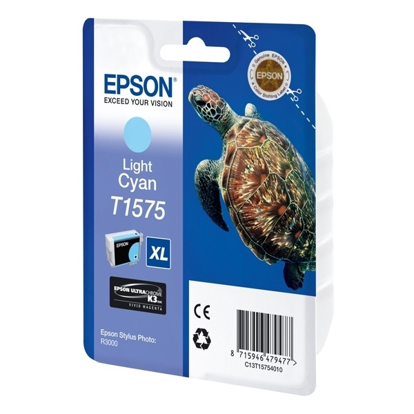 Epson T1575 cartouche d'encre cyan clair (d'origine) C13T15754010 C13T15754012 026362 - 1