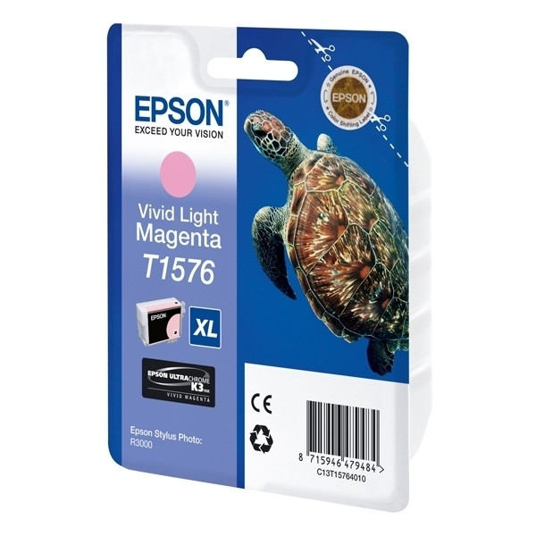 Epson T1576 cartouche d'encre magenta clair intense (d'origine) C13T15764010 026364 - 1